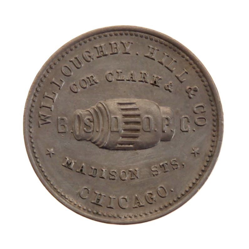 Willoughby Hill & Co Boston Square Dealing Corner of Clark & Madison 1890s XF