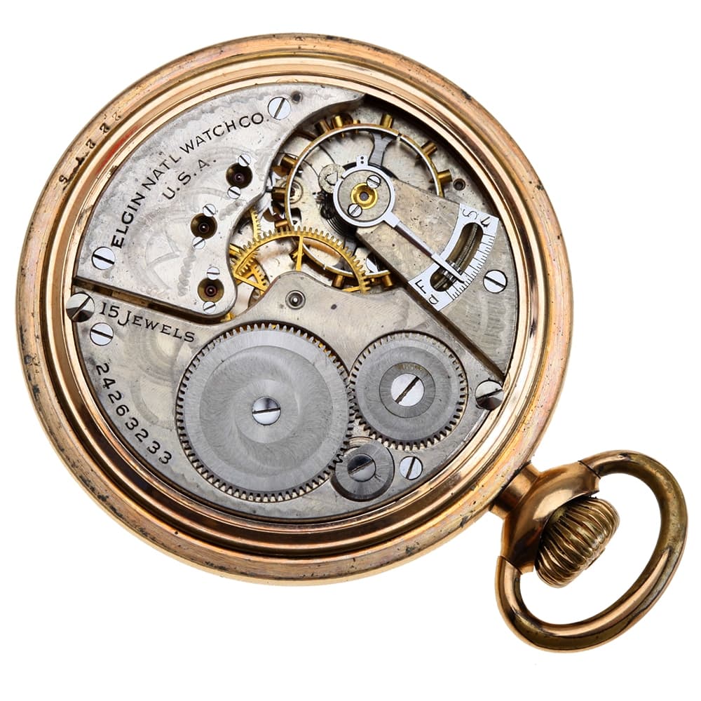 Elgin 16s 15j 313 Model 7 Openface Pendant Set Pocket Watch