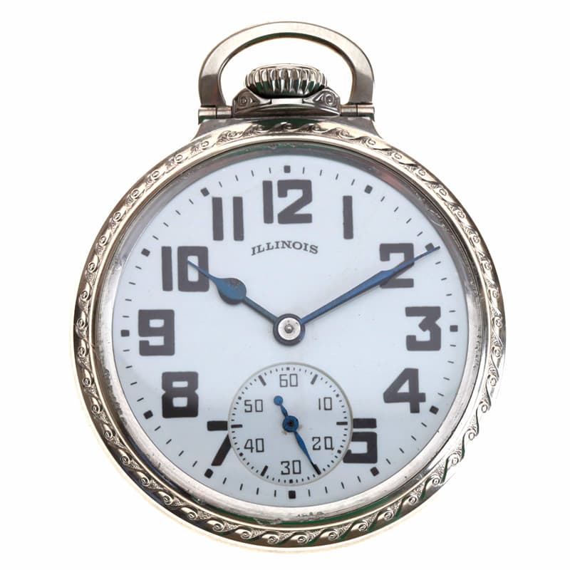 Illinois 21 Jewel 161A Type IIP Sixty Hour Elinvar Model 15 Bunn Special Pocket Watch