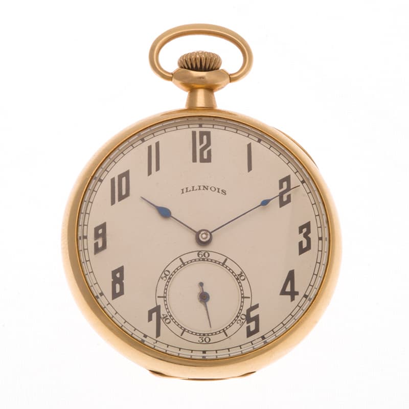 Illinois A Lincoln Pocket Watch in 14K Solid Gold Case