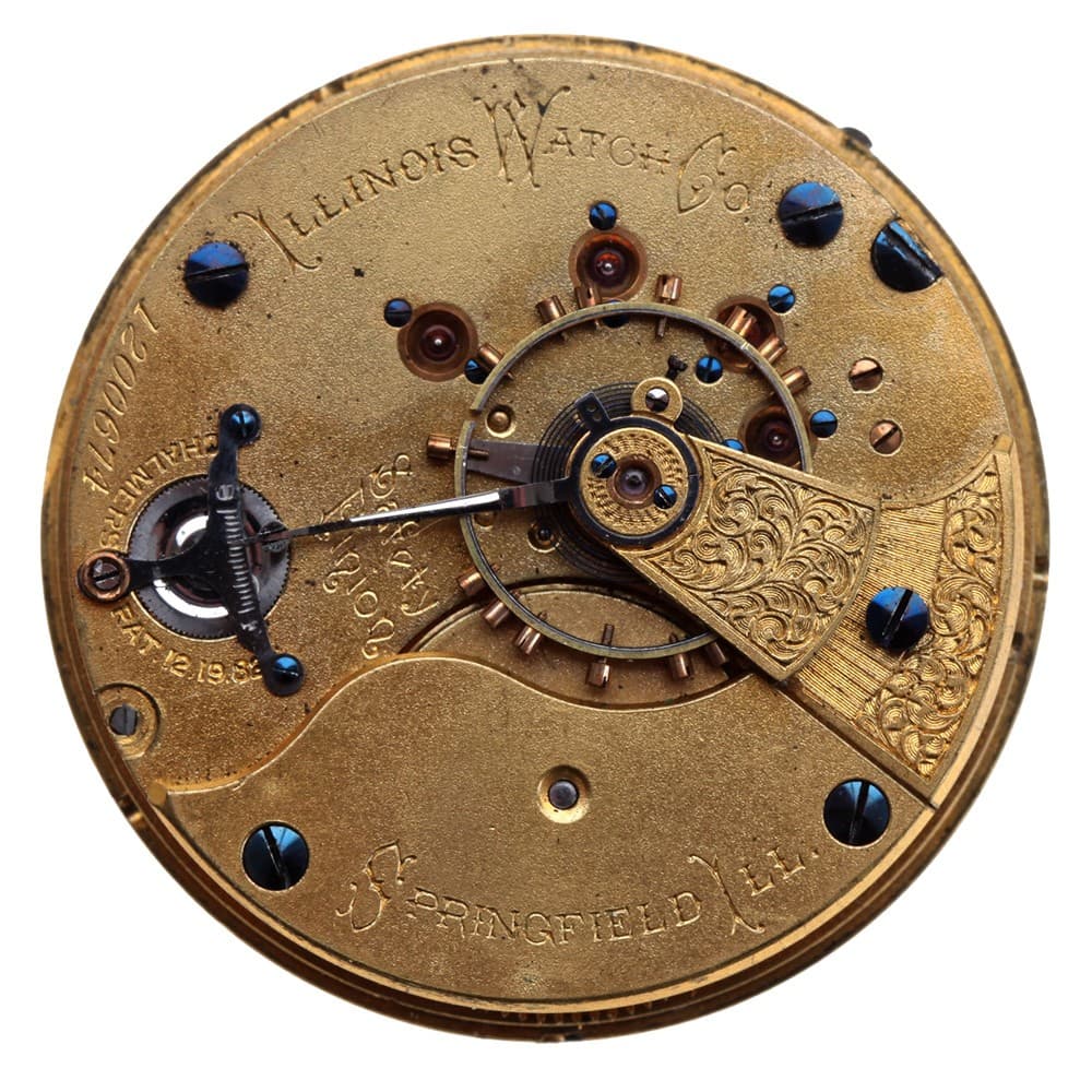 Illinois 18s 15j Grade 60 Adjusted Hunting Lever Set Gilt Movement