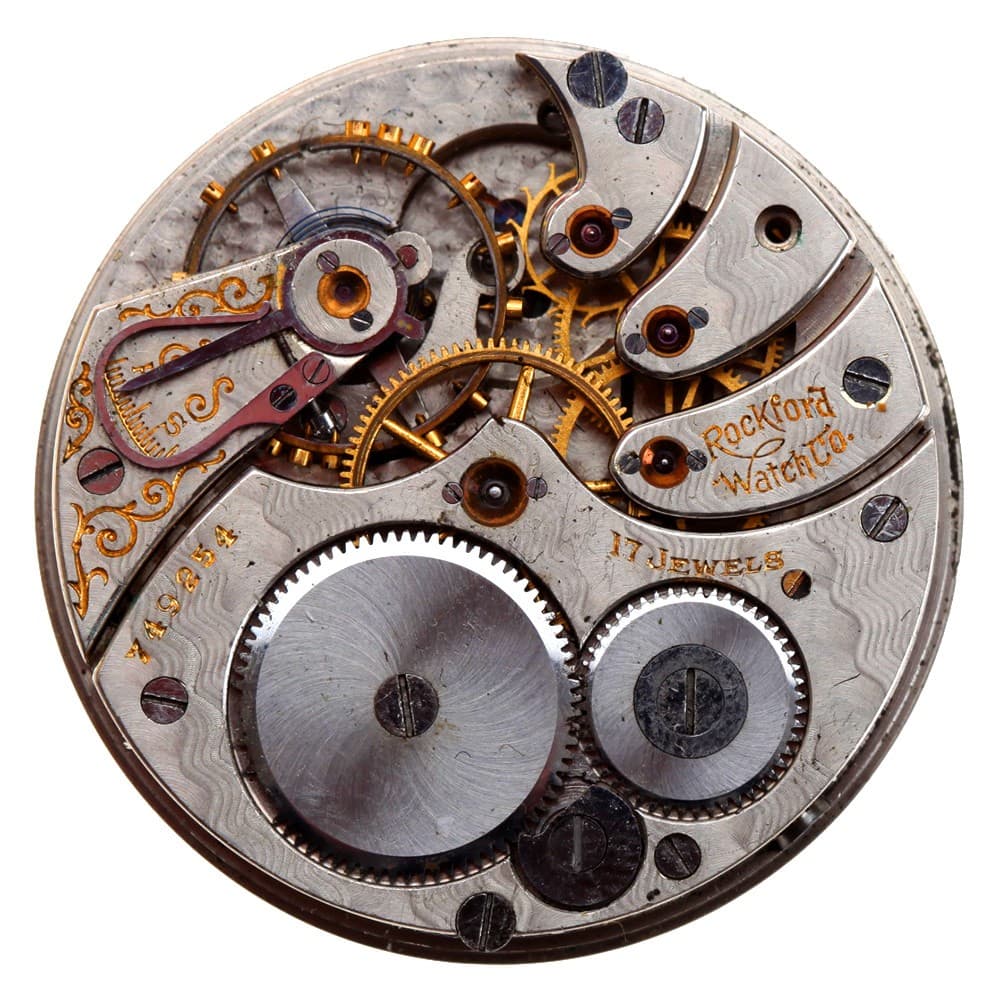 Rockford 16s 17j Grade 572 Hunting Pendant Set Nickel Movement