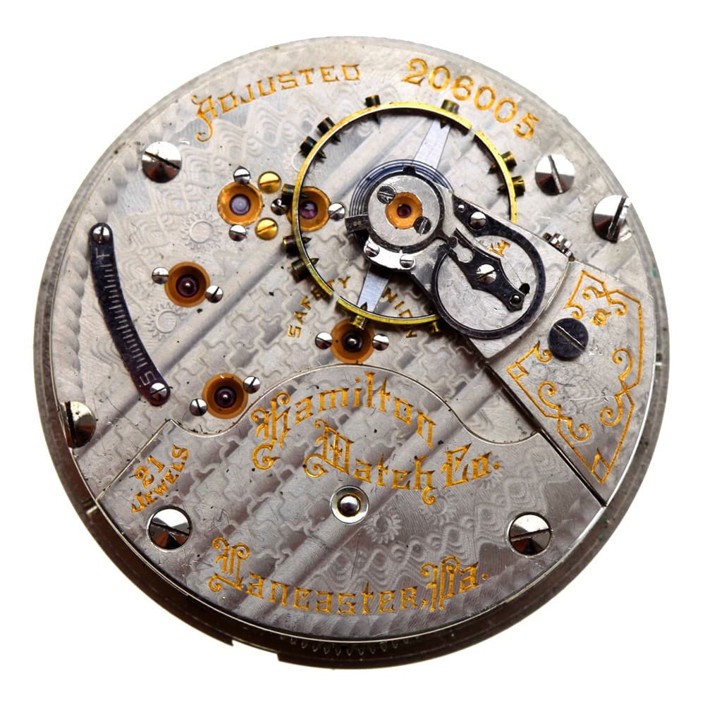 Hamilton 18s 21j Railroad Grade 940 Openface Lever Set Nickel Movement