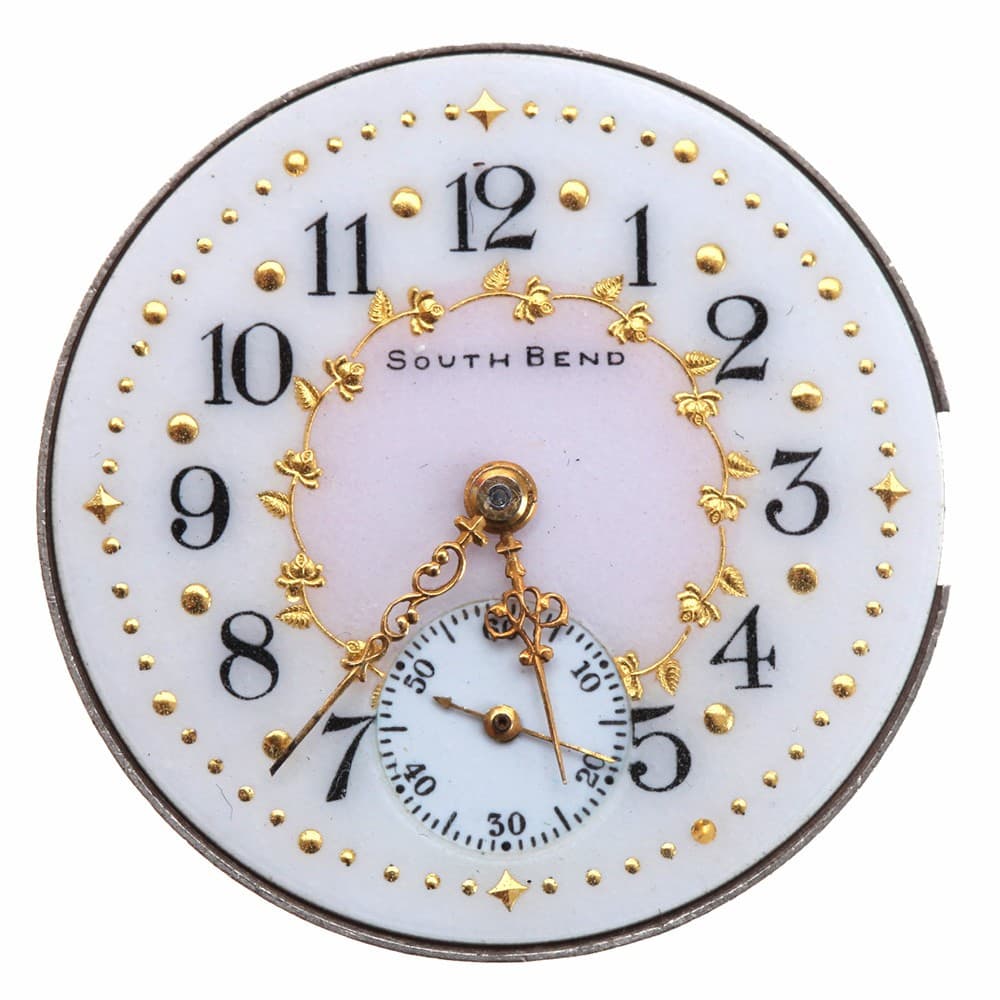 Fancy Dial South Bend 0s 15j c1911 Hunting Pendant Set Nickel Movement