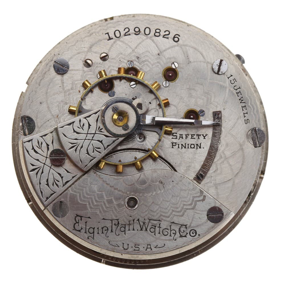 Elgin 18s 15j Grade 217 Model 4 Hunting Lever Set Nickel Movement