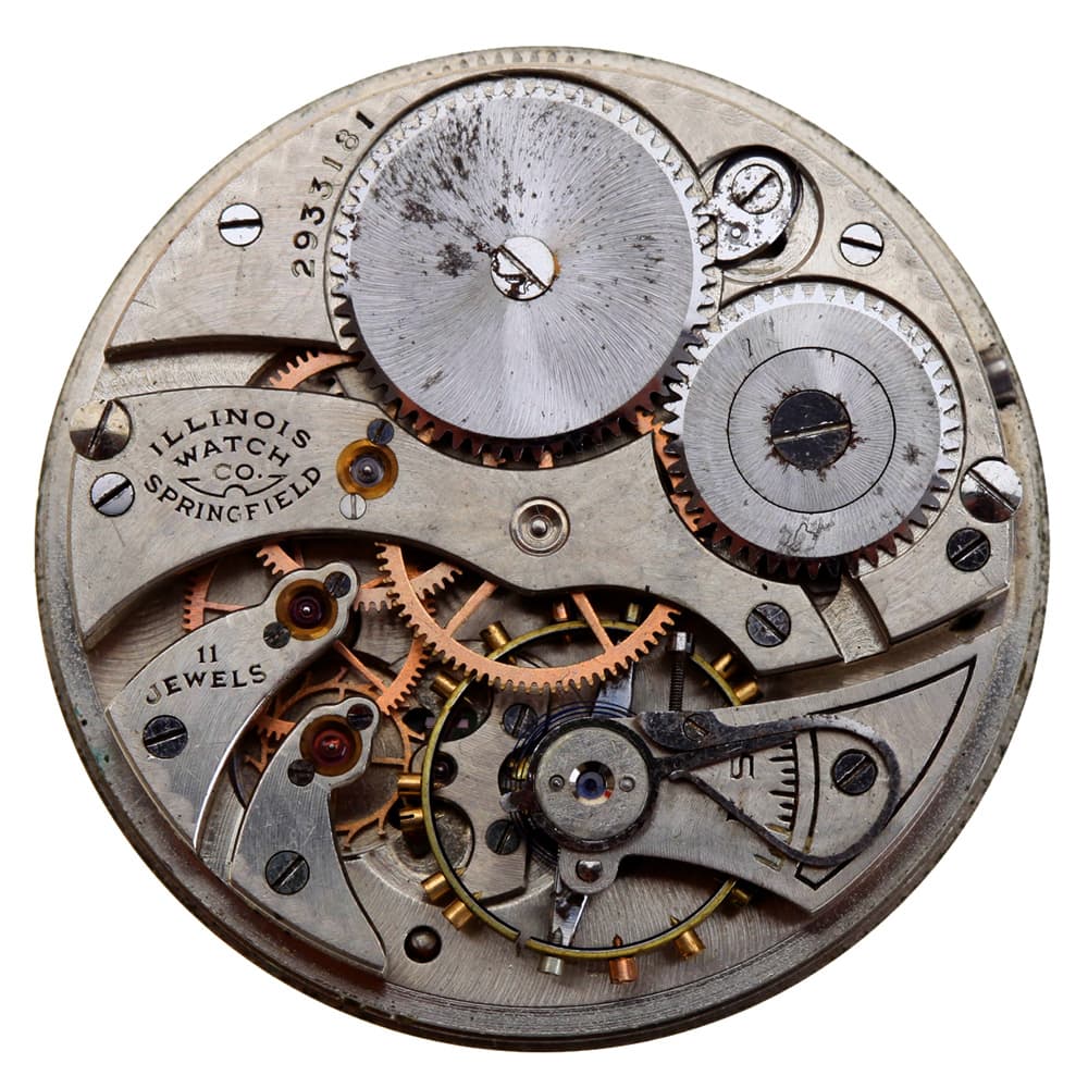 Illinois 12s 11j Grade 401 Openface Pendant Set Nickel Movement