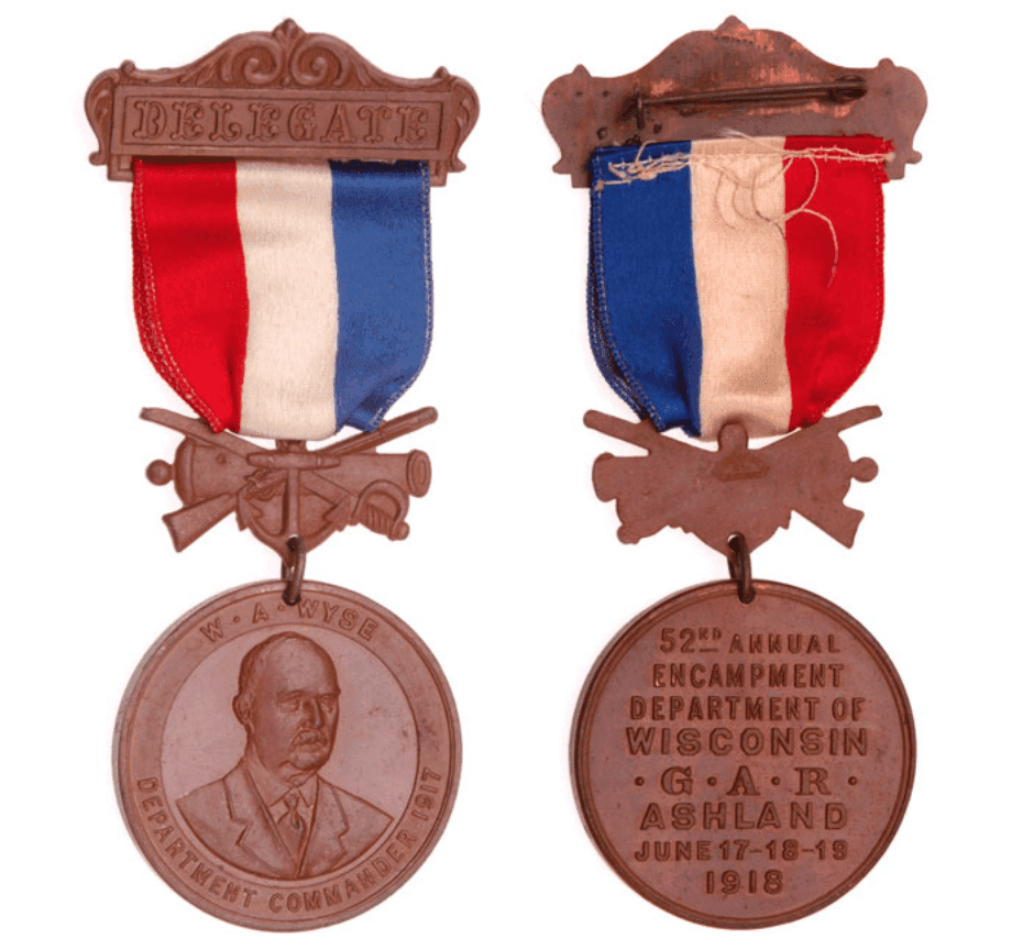 1918 GAR Ashland Wis. Medal 52nd Encampment